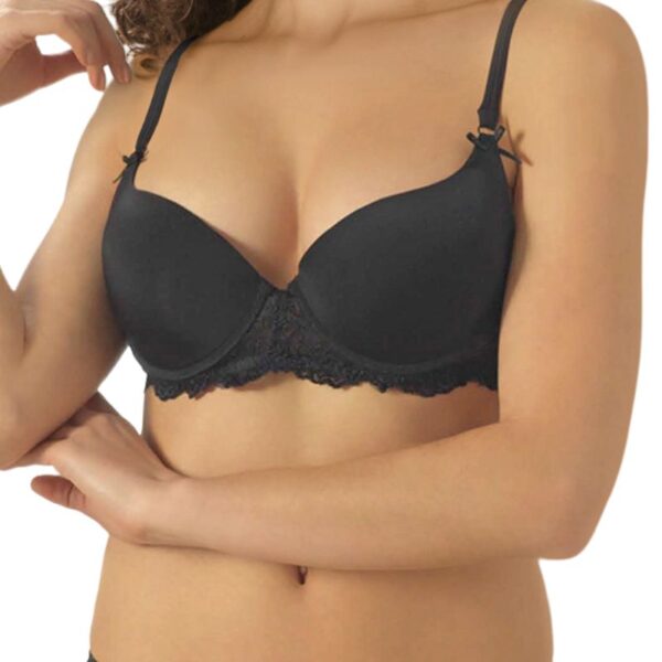COORDINATO INTIMO DONNA HOMEGA  REGGISENO BALCONCINO E SLIP PIZZO - immagine 2