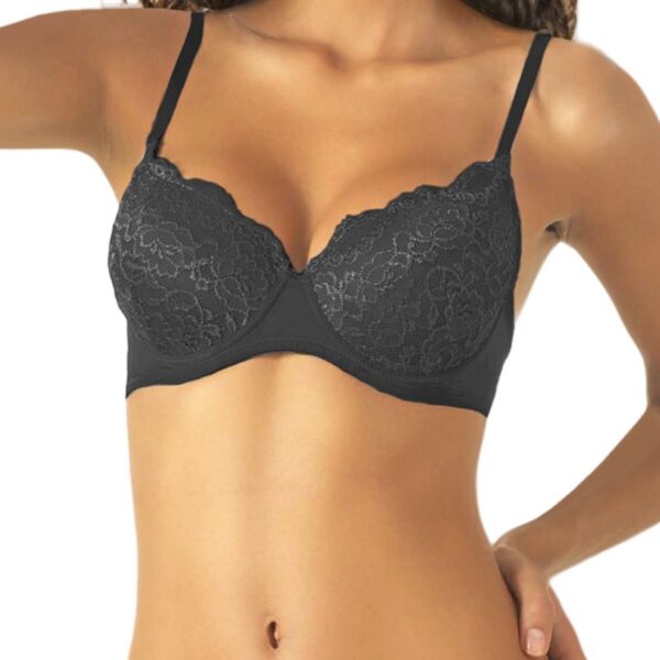 COORDINATO INTIMO DONNA HOMEGA  REGGISENO BALCONCINO E SLIP PIZZO - immagine 2