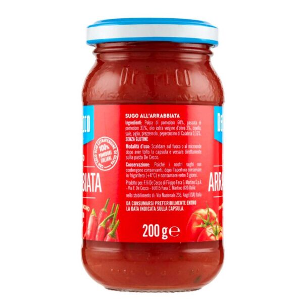 SUGO DE CECCO 200G ARRABBIATA - immagine 2