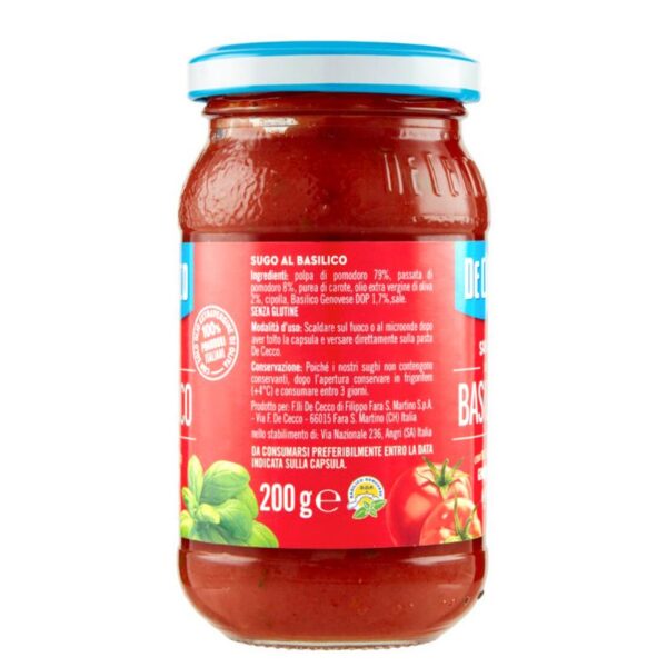 SUGO DE CECCO 200G BASILICO - immagine 3