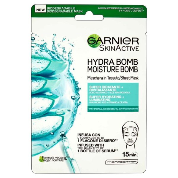 MASCHERA VISO GARNIER SKIN ACTIVE 28G HYDRA BOMB ALOE