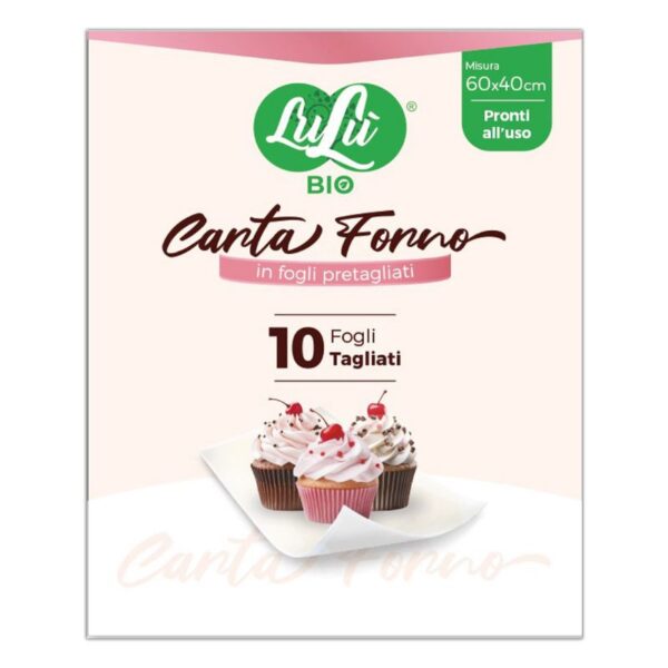 CARTA FORNO LULÙ 10PZ 60X40CM   IN FOGLI PRETAGLIATI