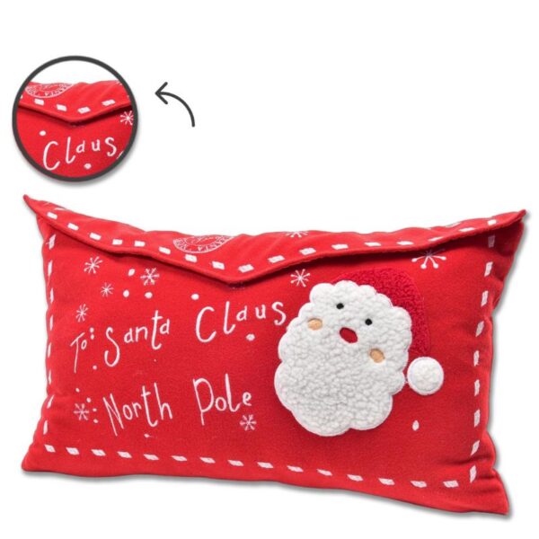 CUSCINO BUSTA DI BABBO NATALE 30X50CM - immagine 2