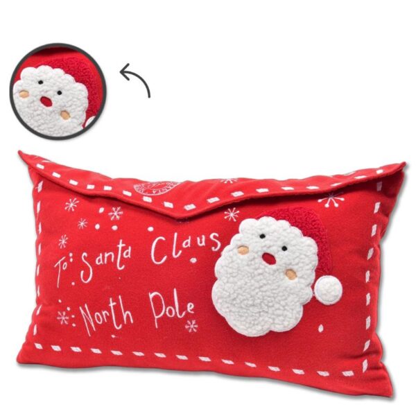 CUSCINO BUSTA DI BABBO NATALE 30X50CM - immagine 3