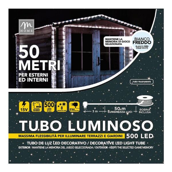 TUBO LUCE 500 LED BIANCO   8 GIOCHI DA ESTERNO