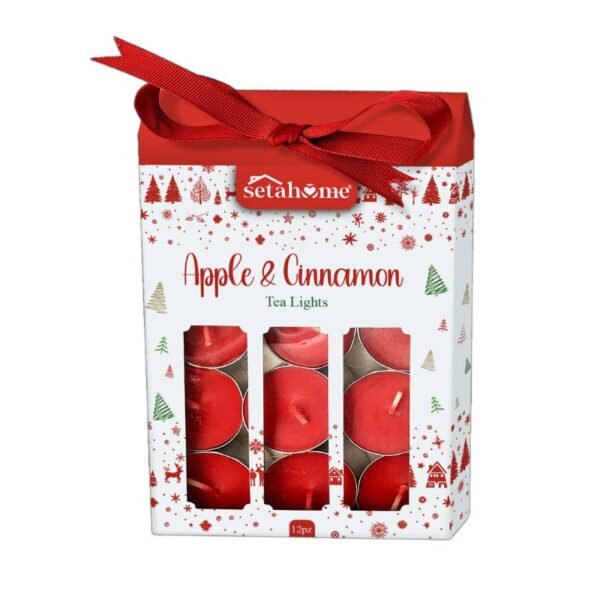 CONFEZIONE REGALO TEALIGHT 12PZ  APPLE E CINNAMON