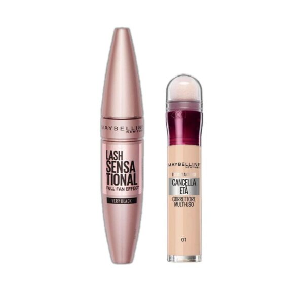 CONFEZIONE REGALO MAYBELLINE  MASCARA CIGLIA SENSAZIONALI+CORRETTORE - immagine 4