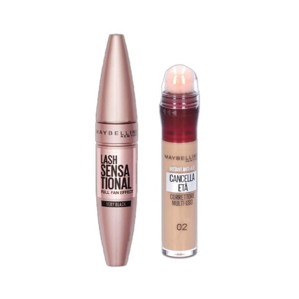 CONFEZIONE REGALO MAYBELLINE  MASCARA CIGLIA SENSAZIONALI+CORRETTORE - immagine 4