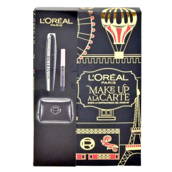 CONFEZIONE REGALO L'OREAL   POCHETTE MASCARA COLLAGENE+MINI MATITA