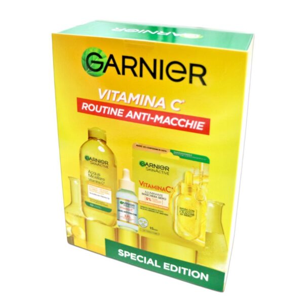 CONFEZIONE REGALO GARNIER   ACQUA MICELLARE+SIERO+7 MASCHERE - immagine 2