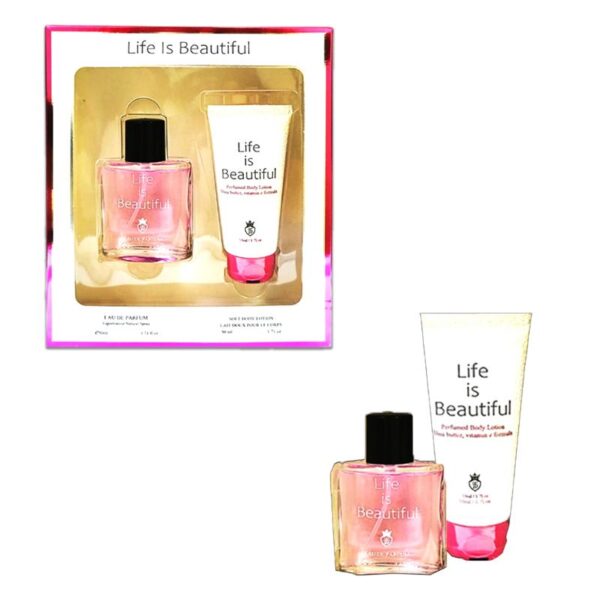 CONFEZIONE REGALO LIFE IS BEAUTIFUL  BODY LOTION+EAU DE PARFUM