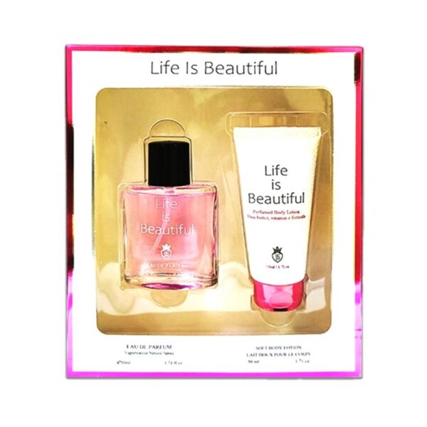 CONFEZIONE REGALO LIFE IS BEAUTIFUL  BODY LOTION+EAU DE PARFUM - immagine 2