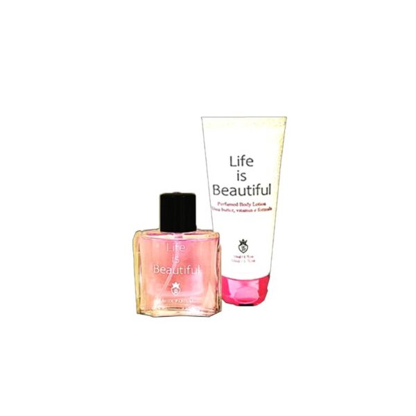 CONFEZIONE REGALO LIFE IS BEAUTIFUL  BODY LOTION+EAU DE PARFUM - immagine 3