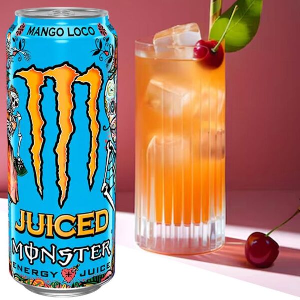 BIBITA MONSTER 500ML ENERGY JUICE  MANGO LOCO - immagine 2