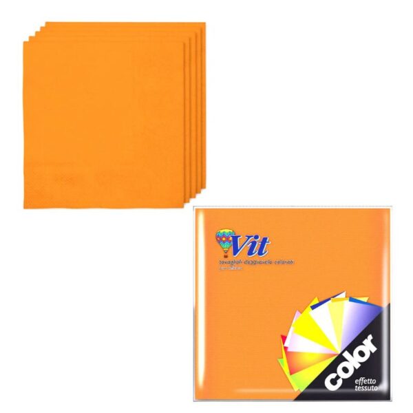 TOVAGLIOLI VIT 32X32CM 2 VELI ARANCIONI - immagine 3